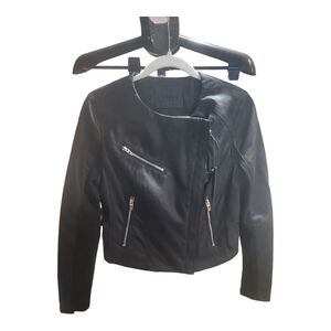 BLANKNYC Black Vegan Leather Jacket size Small NWT